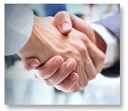 Employer and candidate handshake